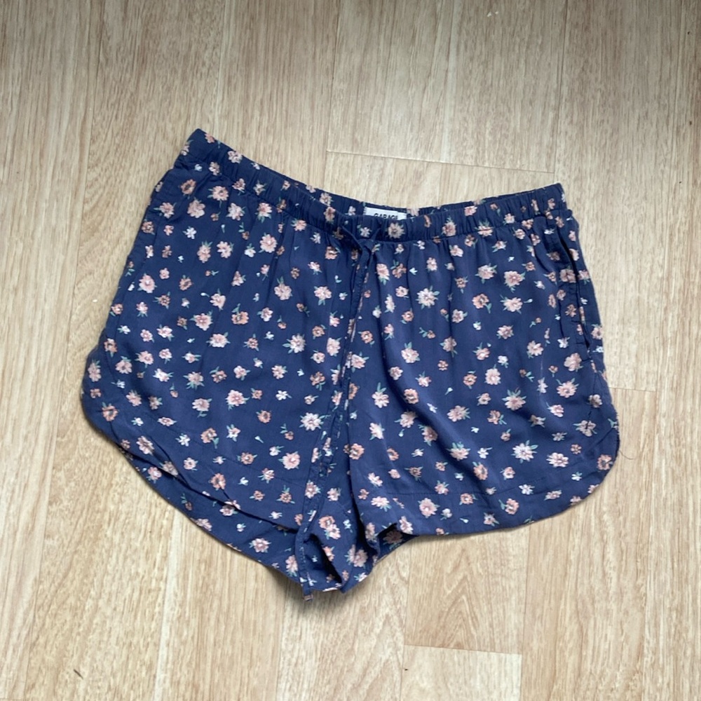 Garage Blue Floral Flowy Shorts Size Small